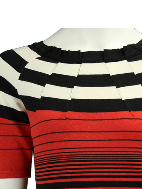 Vestido Karen Millen Listrado Colorido