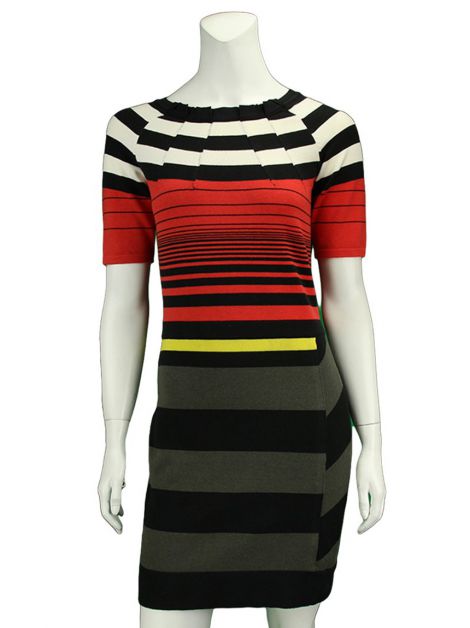 Vestido Karen Millen Listrado Colorido