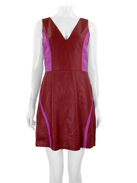 Vestido Lica Melzer + Guga Gonçalves Couro Bicolor