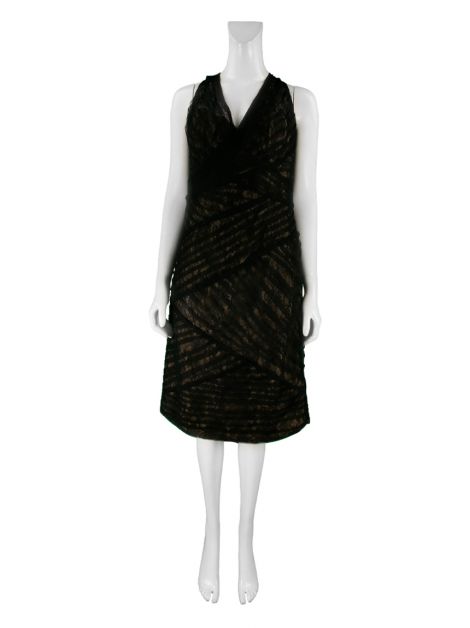 Vestido Monique Lhuillier Tule Renda Preto