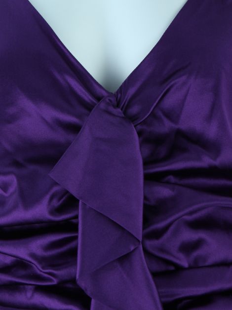 Vestido Nicole Miller Seda Uva