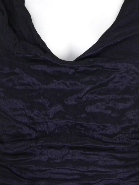 Vestido Nicole Miller Techno Metal Roxo