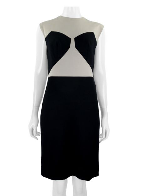 Vestido Pedro Lourenço Capsule Bicolor Bege e Preto