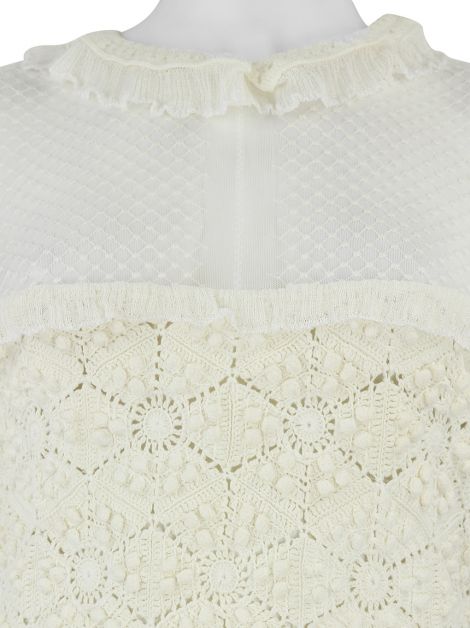Vestido Roberto Cavalli Crochê Off White