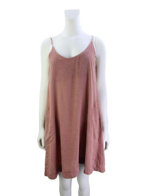 Vestido Salinas Linho Rosa