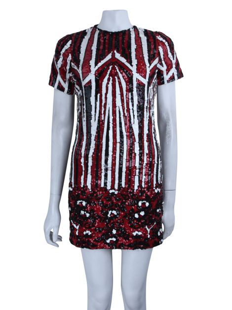 Vestido Sandro Barros Paetês Tricolor