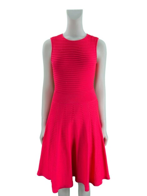 Vestido Ted Baker Texturizado Rosa Neon