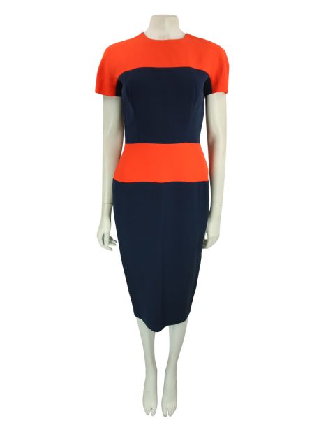 Vestido Victoria Beckham Crepe Bicolor