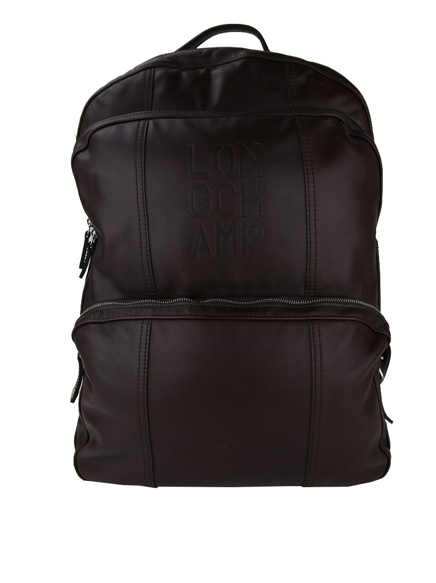 Mochila Longchamp Cavalier Couro Marrom Masculina HEM1 Original