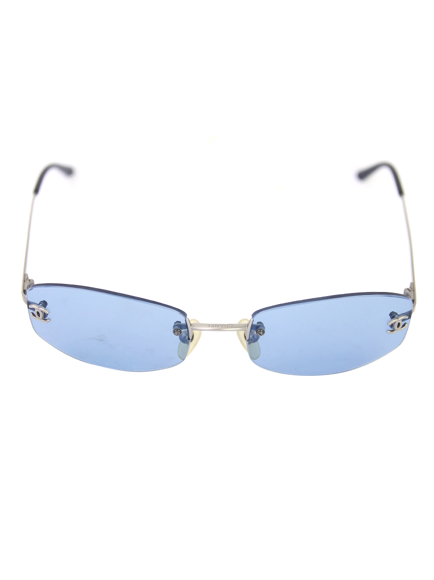 Óculos Chanel Rimless 4002 Azul Claro - UPD20 Original | Etiqueta