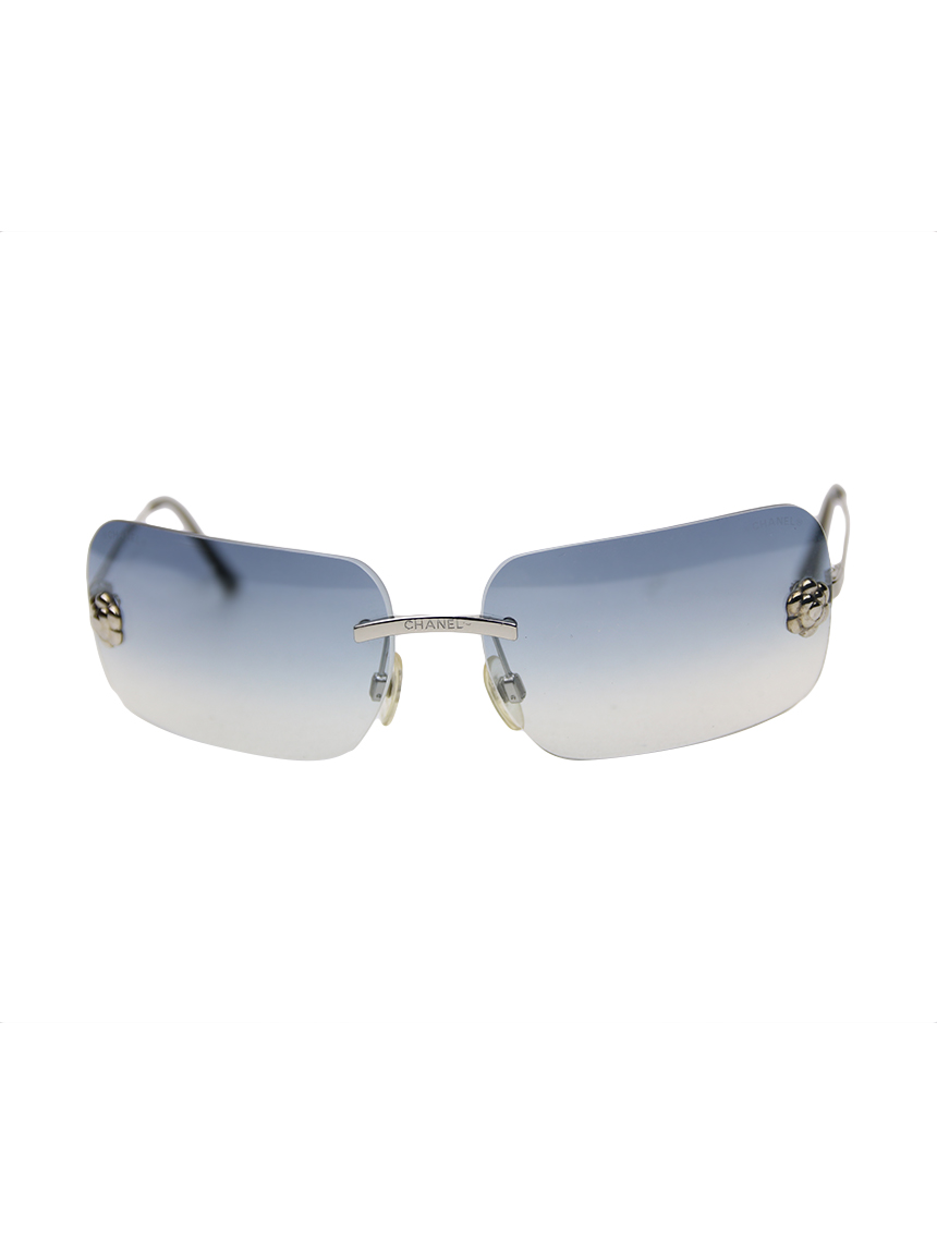 美品✨CHANEL リムレス グラデーション 4084 ブルー Óculos Chanel Camelia Vintage 4085 - GEU1 Original | Etiqueta Única