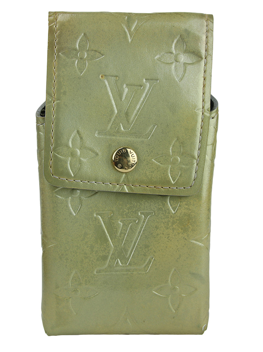 Porta Celular Louis Vuitton Verniz Lime