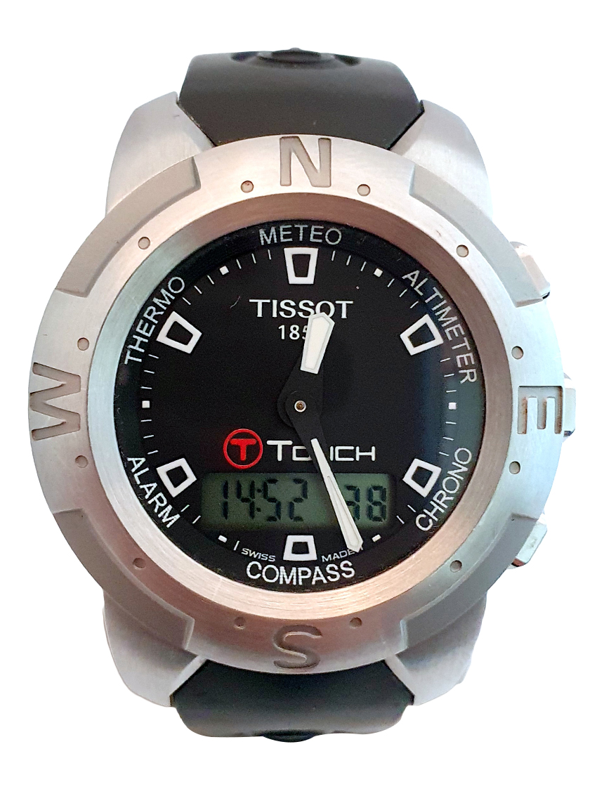 Rel gio Tissot T Touch Prateado Original REL34 Etiqueta nica