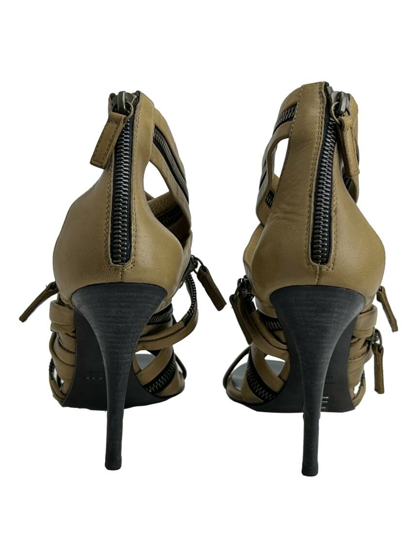 Sandália Balmain by Giuseppe Zanotti Zíper Couro Marrom - AWU1479 ...