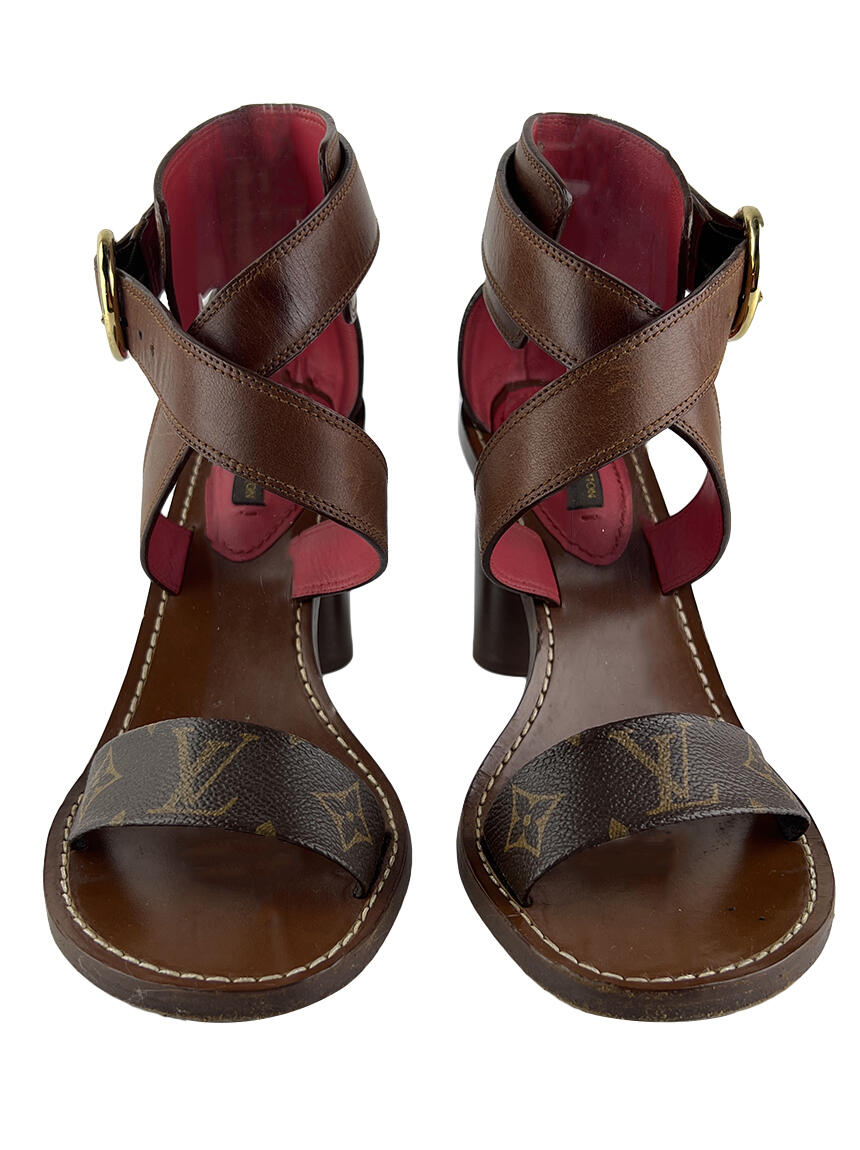 Sandália Louis Vuitton Ocean Drive Marrom - IUR43 Original | Etiqueta Única