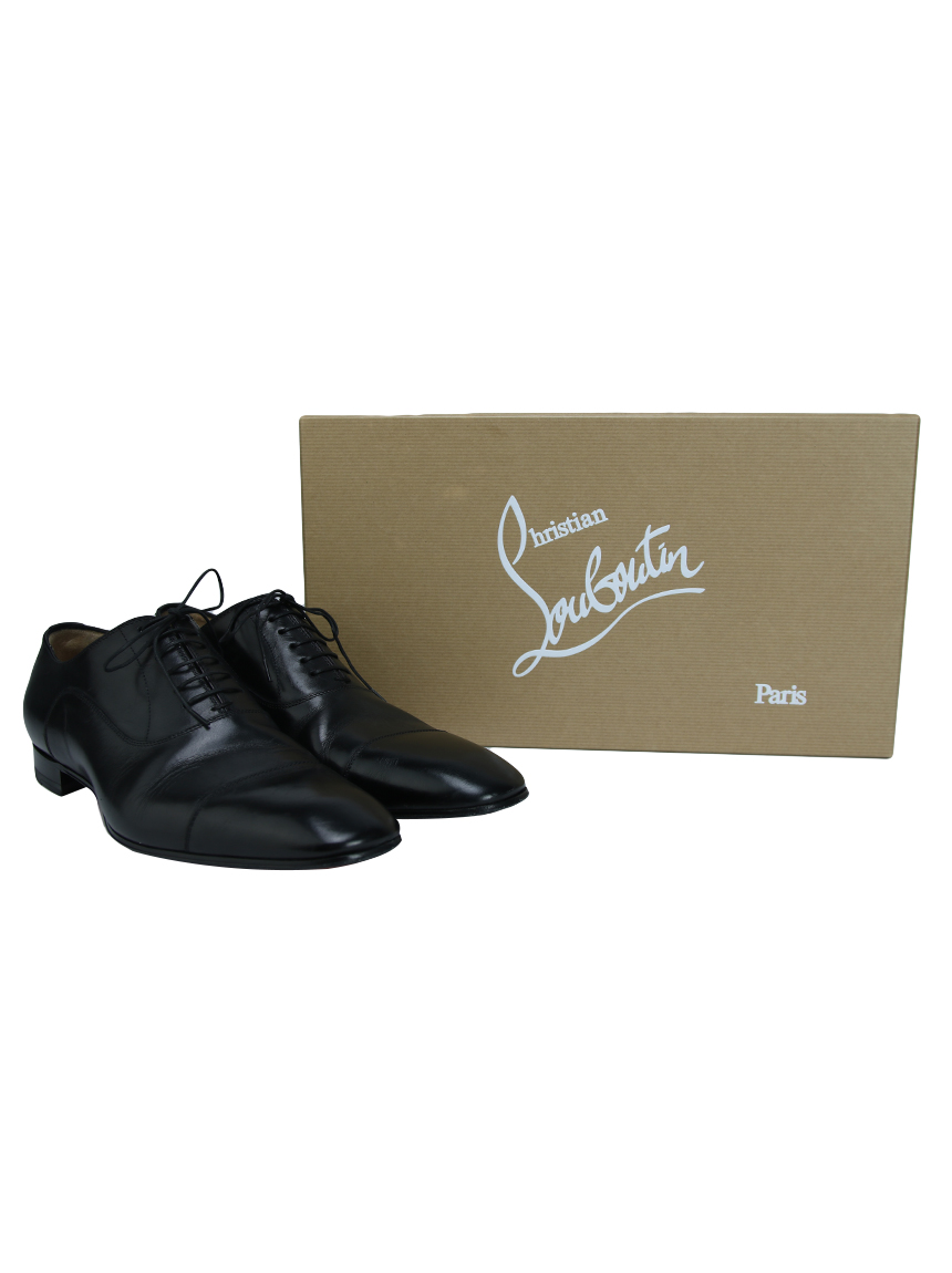 Sapato Christian Louboutin Greggo Flat Calf Preto Masculino - CYX4 ...