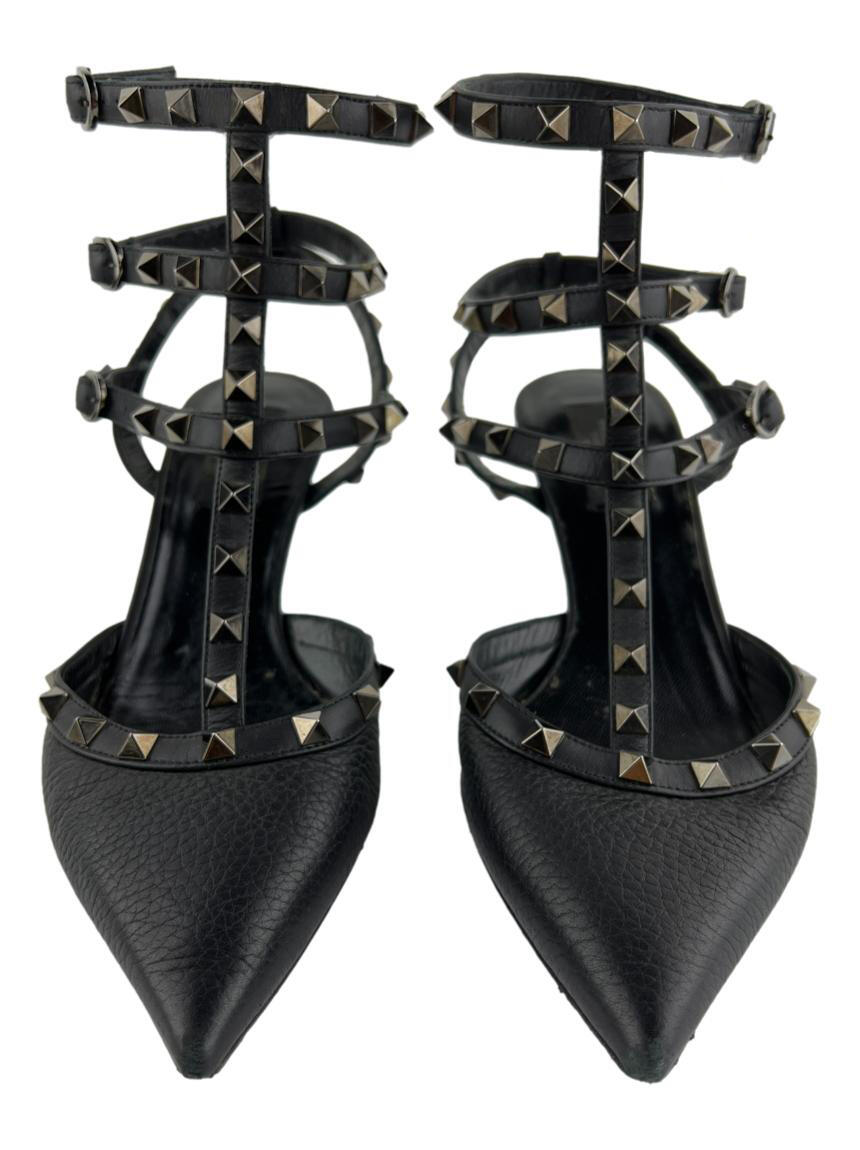 Escarpins Valentino Rockstud Classic Authentiques - Noir Et Nude, Taille 6.5 US