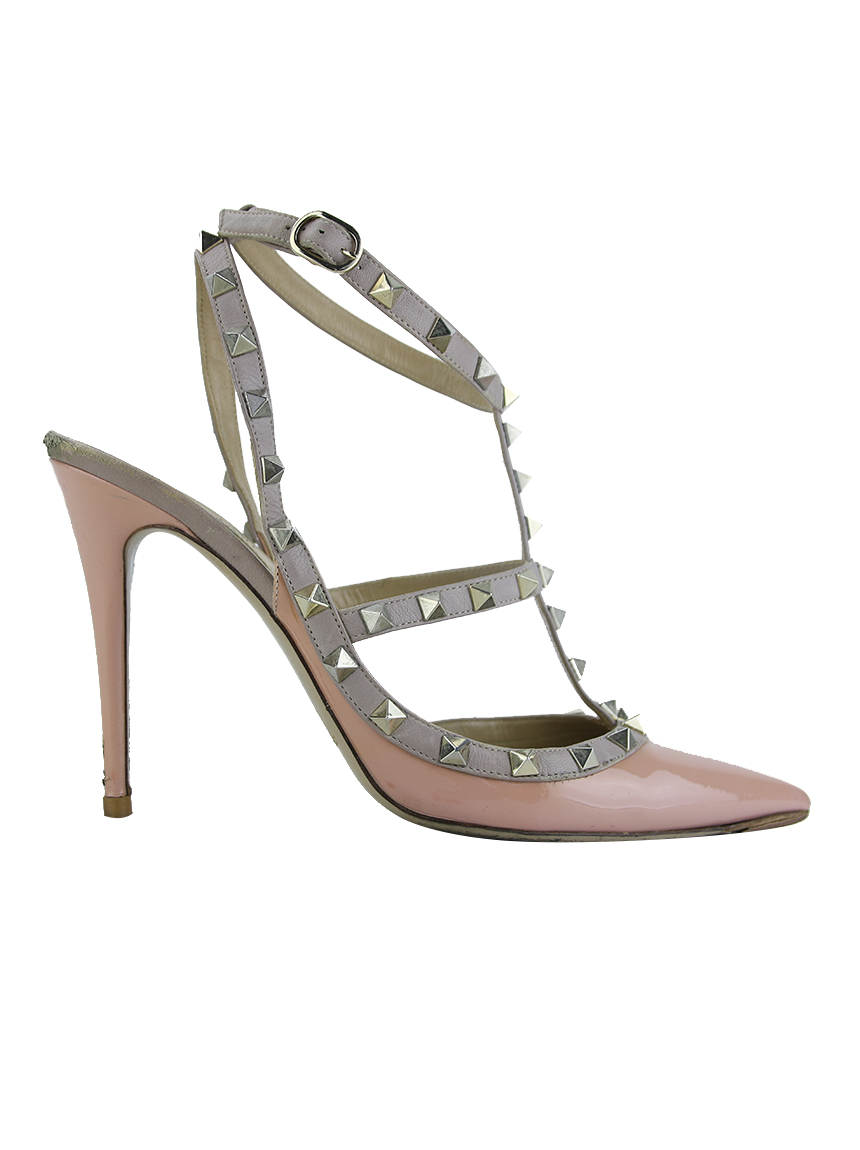 Sapato Valentino Rockstud Rosê - IJR11 Original | Etiqueta Única