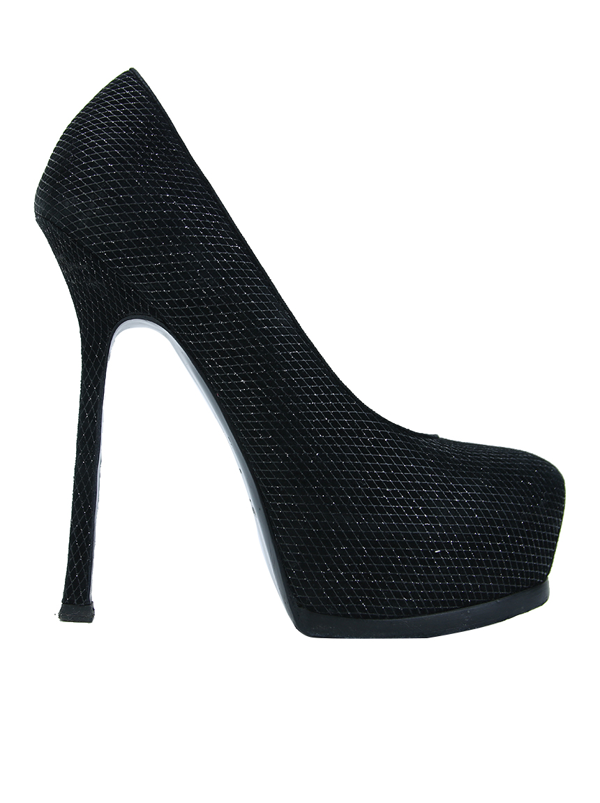 Scarpin Salto Ysl Replica Sapato Yves Saint Laurent Tribute Preto
