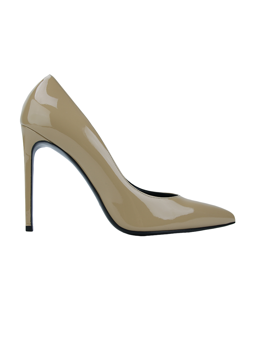 YSL Saint Laurent Clara outlet 105 Pump Nude and Gold