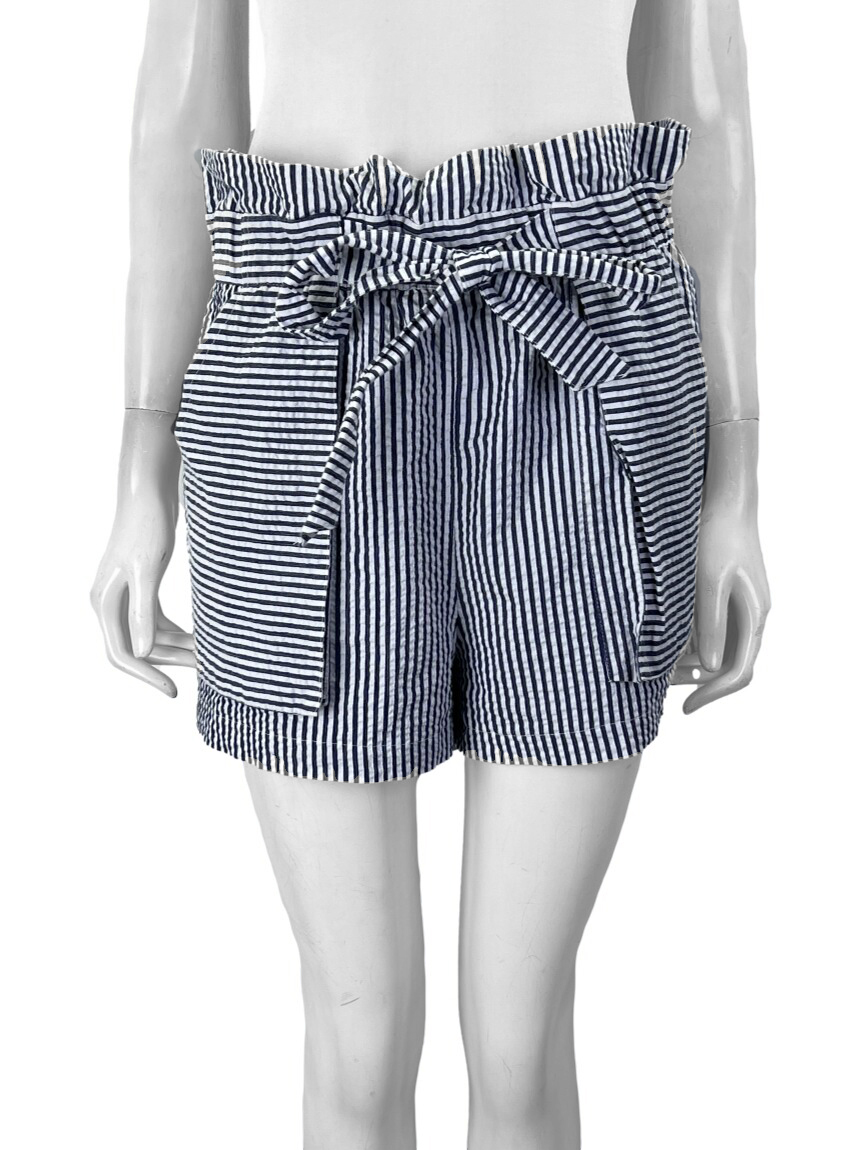 Short Zara Femme Taille 44 - Coton Beige/Marron - Peu Porté
