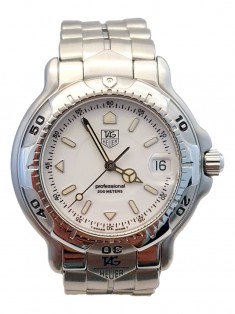 Rel gio Tag Heuer 6000 Quartzo Branco Original REL67 Etiqueta