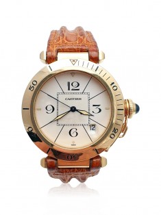 Relógio Cartier Tank Française Chronoflex Ouro Quartz - MGK485 Relógio Cartier Tank Française Chronoflex Ouro Quartz - MGK485
