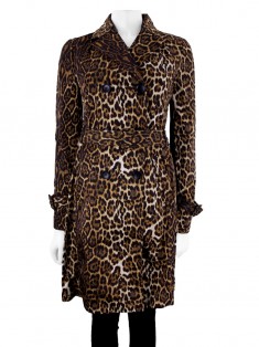 Casaco BCBG Max Azria Trench Coat Animal Print