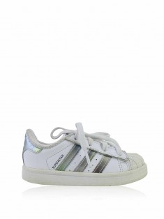 Tênis Adidas Superstar Couro Branco Original - BIJL1