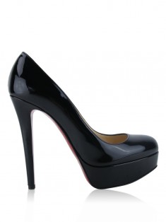Sapato de Salto Christian Louboutin Pigalle Plato 120 Patent Calf