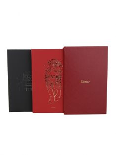 Kit Caderno Anotações Cartier Preto Vermelho - FOT81 Original