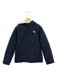 Jaqueta Abercrombie & Fitch Puffer Dupla Face Bicolor Infantil