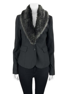 Blazer BCBG Max Azria Pelinhos Preto Original AEYX104 Etiqueta