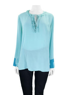 Blusa Bobstore Seda Verde Água BIQW9 Original Etiqueta Única