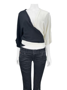 Blusa Cris Barros Texturizado P&B