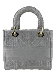 バッグ christianDior Bolsa com Alça Christian Dior Lady D-Lite Cinza - ONG108 Original