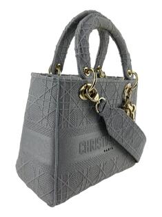 Bolsa com Alça Christian Dior Lady D-Lite Cinza - ONG108 Original