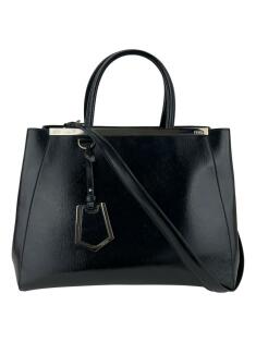 エフィラ Bolsa com Alça Fendi 2Jours Verniz Preta - ZZ686 Original