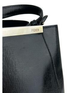 Bolsa com Alça Fendi 2Jours Verniz Preta - ZZ686 Original