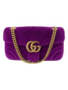 Bolsa com Alça Gucci Marmont Veludo Magenta - AGWH16 Original