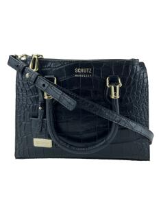 Bolsa com Alça Schutz Lorena Croco Preta - BJJP2 Original
