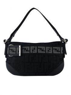 HOBOHIFU Sサイズ Bolsa Fendi Zip Code Hobo Zucca Preto - HTP43 Original | Etiqueta