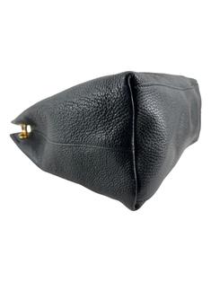Bolsa Hobo Prada Vitello Daino Logo Preto - CZXS1 Original