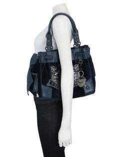 Bolsa Juicy Couture Veludo Marinho - XI181 Original | Etiqueta Única