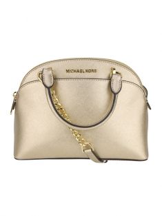 Bolsa Michael Kors Emmy Pequena Dourada Original - BJL8 | Etiqueta Única