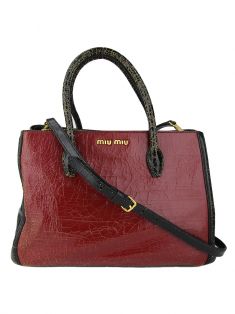 Bolsa Miu Miu Craquele Bicolor - JAP57 Original | Etiqueta Única