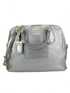 Bolsa Prada Bauletto Prata - DJY16 Original | Etiqueta Única