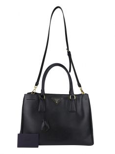 Bolsa Prada Galleria Saffiano Preta Original - DCX22