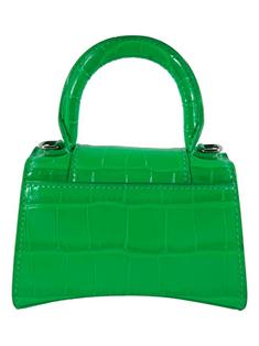 バッグ BALENCIAGA BB CROCO MINI BOSTON BAG Bolsa Tiracolo Balenciaga Hourglass Mini Embossed Croco Verde