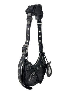 Bolsa Tiracolo Balenciaga Le Cagole XS Cristais Preta - CEGY1